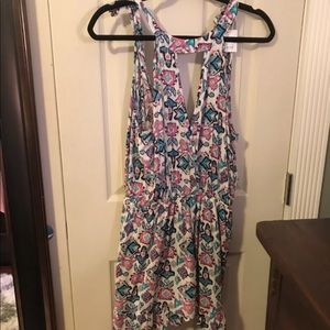 Floral boutique style romper Large